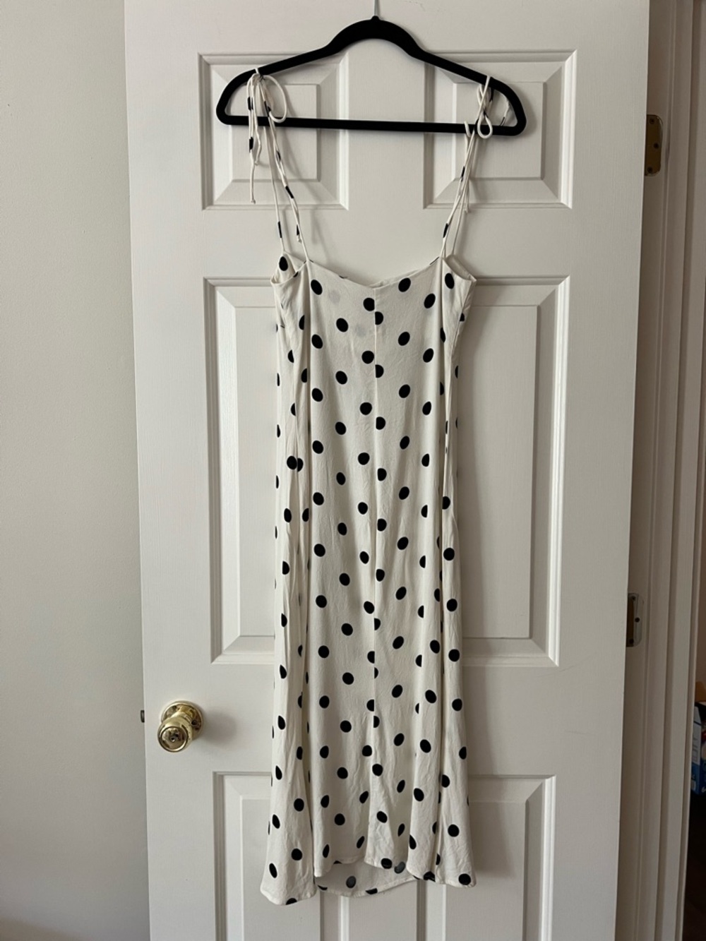 Reformation Polka Dot Slip Dress - White with Black Dots 0 - Picture 2 of 5